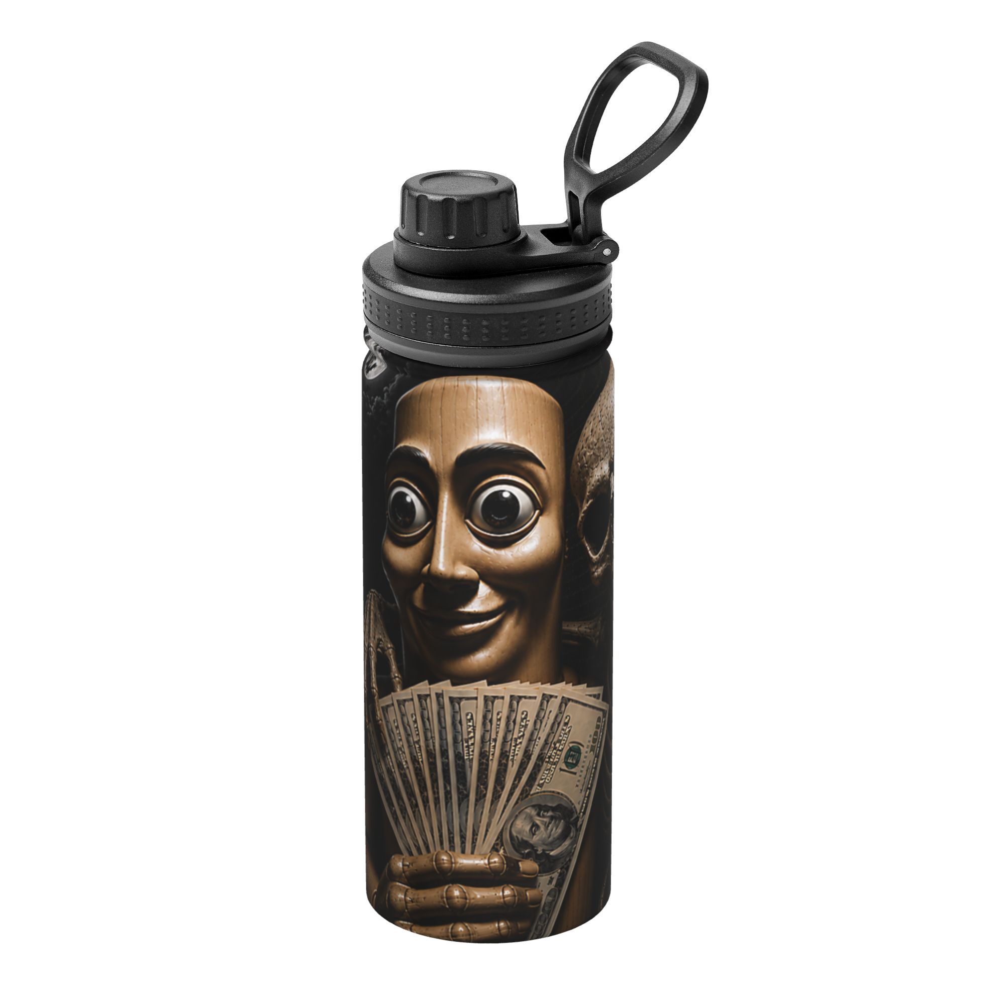 Sports Water Bottle Insulated - Tung Tung Tung Sahur Italian Brainrots