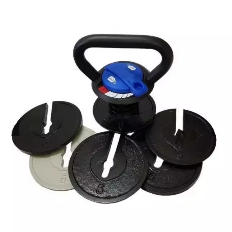 Dumbbell Set - DUTRIEUXAdjustable Round Chrome Dumbbell Kettlebell Set