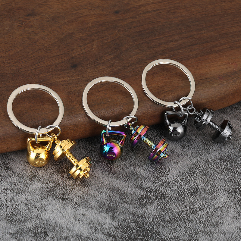 Dumbbell Set - Simulation sporting goods couple pendant metal
