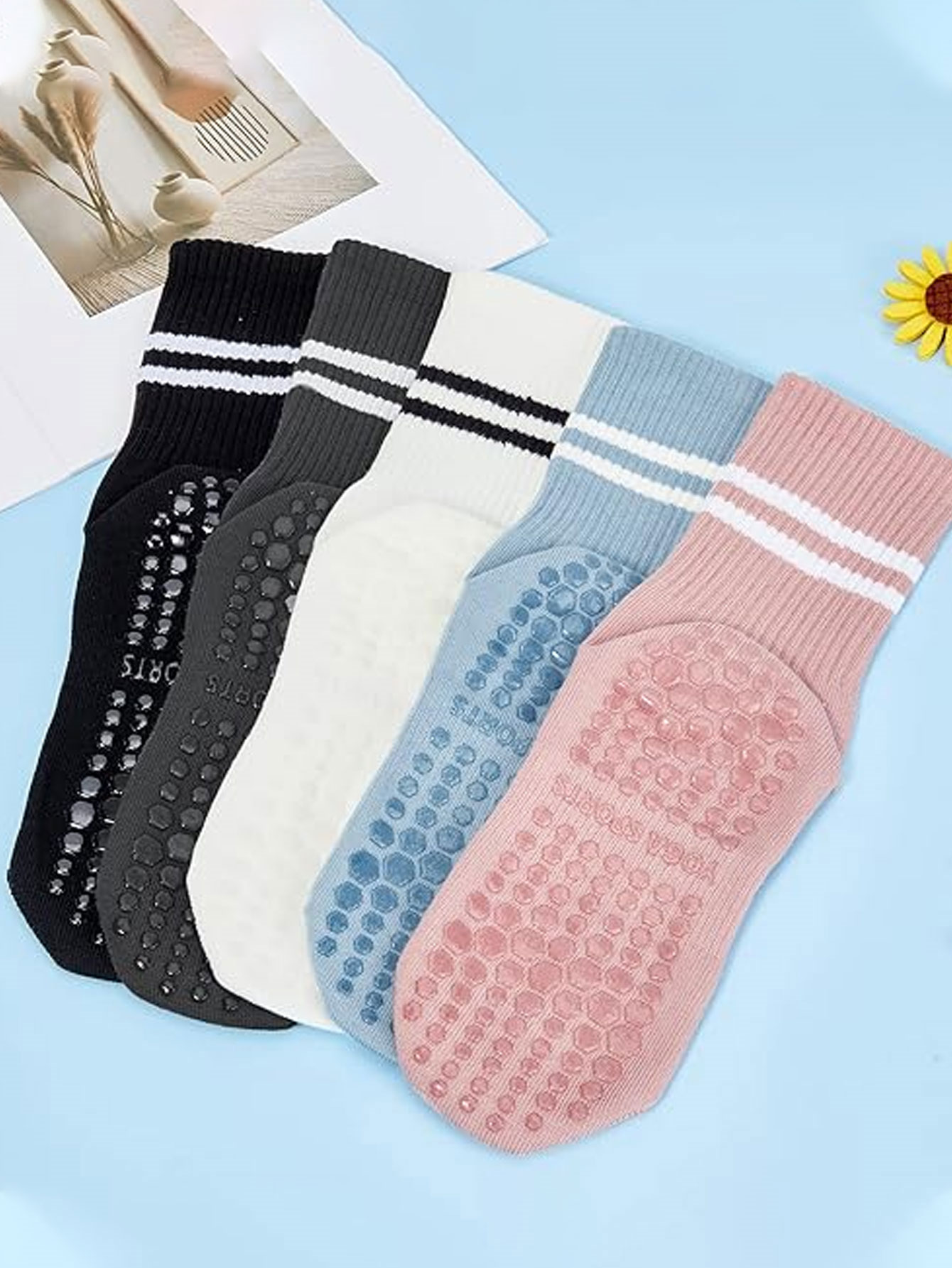 3 Pairs of Yoga Socks, Non-Sli - Jump Rope ulasan dan harga