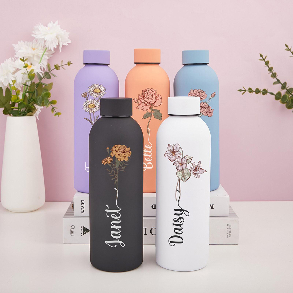 Customized Floral Water Bottle - Sports Water Bottle Insulated ulasan dan harga