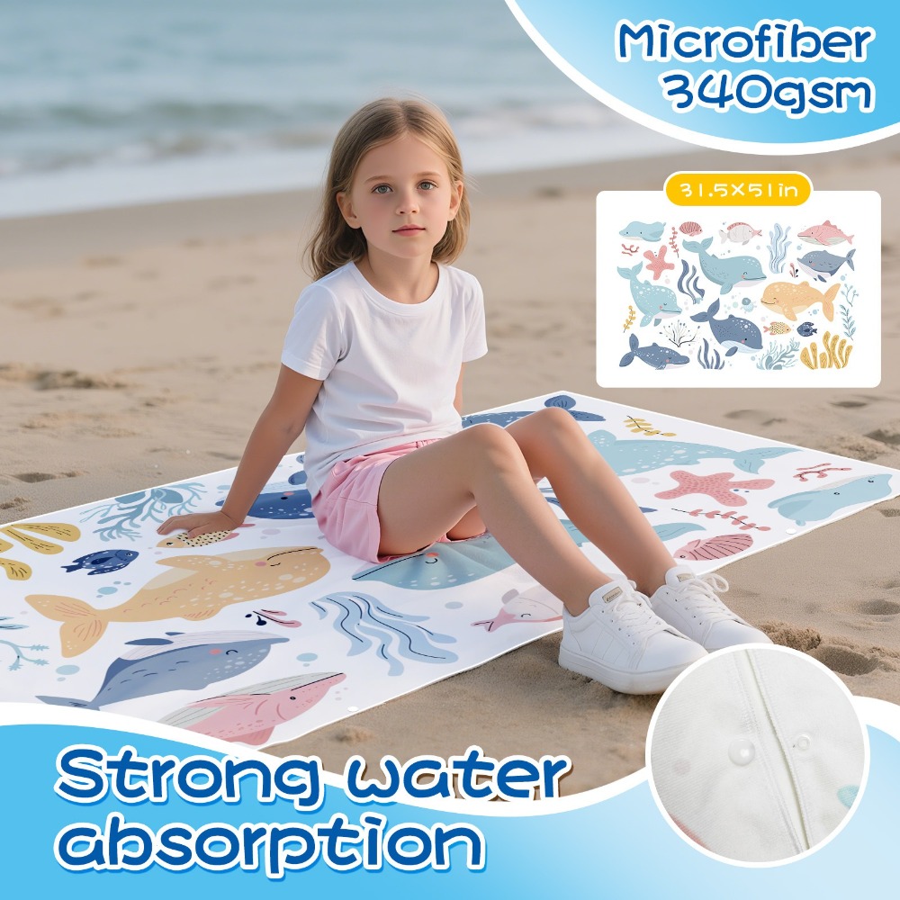 Cartoon Pattern Beach Towel Ki - Yoga Mat ulasan dan harga