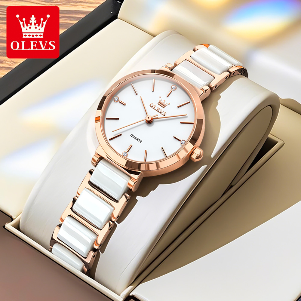 OLEVS Women Watch 5877 Luxury  - Resistance Band ulasan dan harga