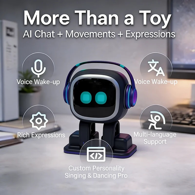 New EMO AI Robot Interactive D - Skateboard ulasan dan harga