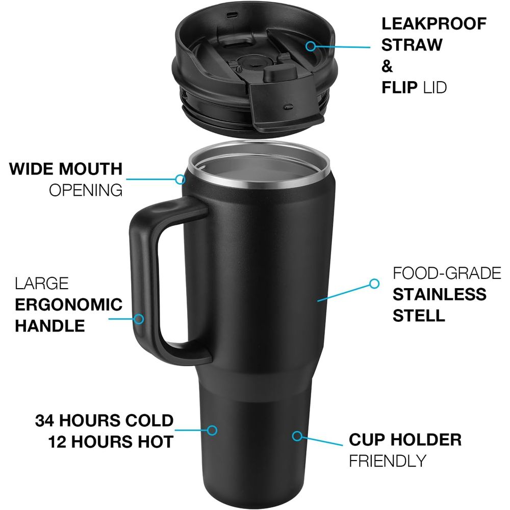 40 oz Insulated Travel Mug wit - Sports Water Bottle Insulated ulasan dan harga
