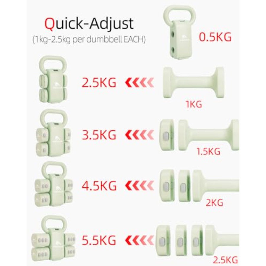 Home gym dumbbell set: 4-in-1  - Dumbbell Set ulasan dan harga
