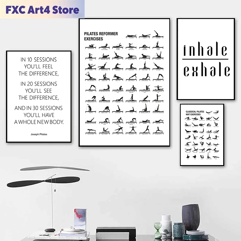 Frameless Pilates Workout Char - Sports Equipment Poster ulasan dan harga