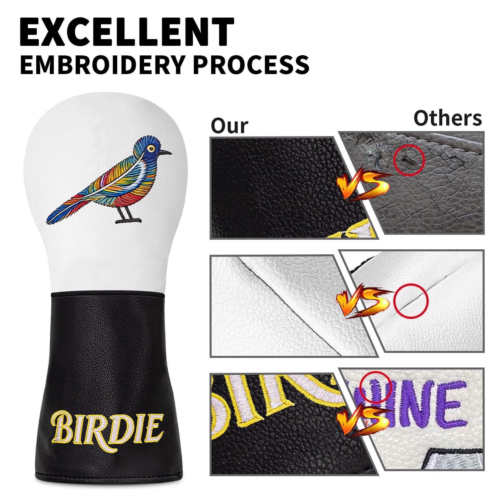 Colorful Bird Embroidery Golf  - Resistance Band ulasan dan harga
