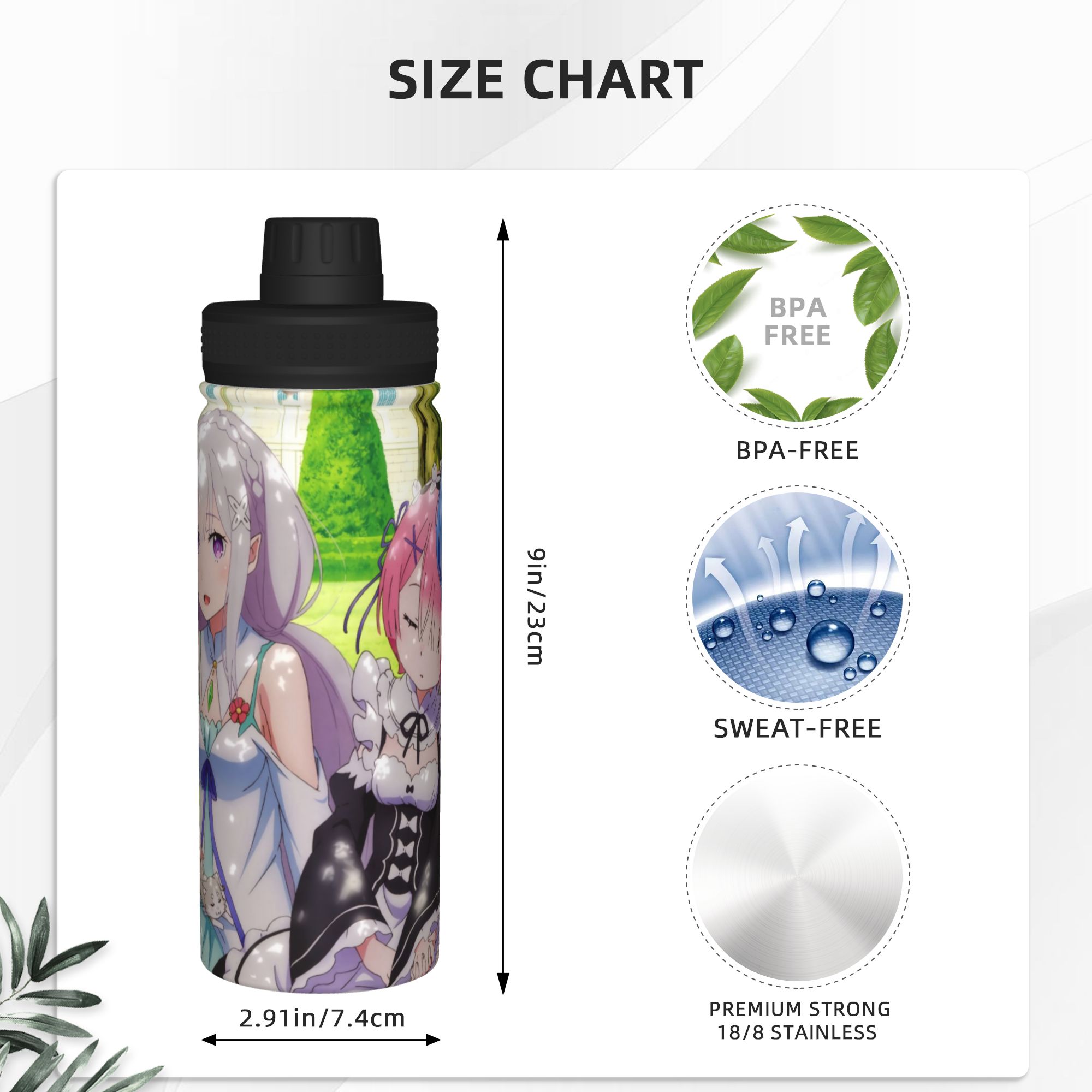 Anime R-Re Zero 18OZ Sports In - Sports Water Bottle Insulated ulasan dan harga