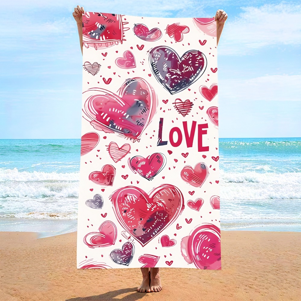 Heart Symbol Bath Towel 27x55i - Yoga Mat ulasan dan harga