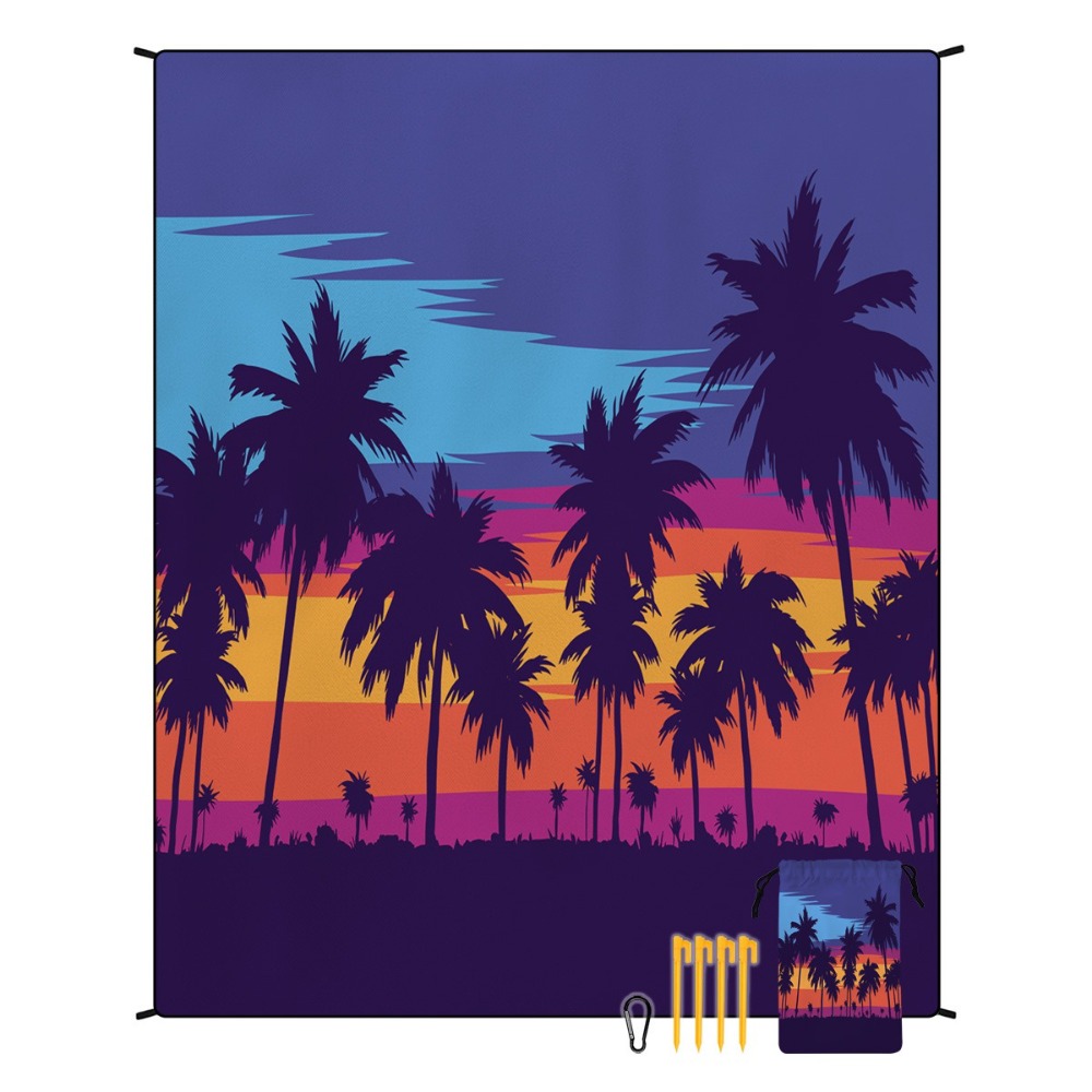Palm Tree Beach Towel 71x86.6i - Yoga Mat ulasan dan harga