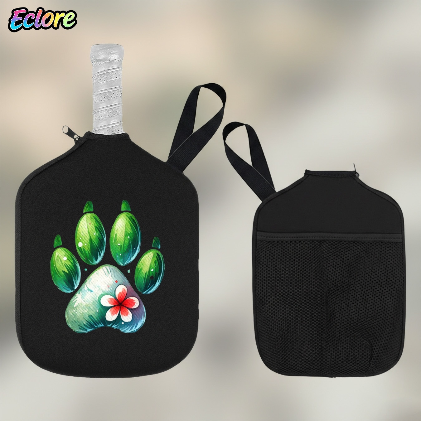 Green Watercolor Paw Print Pad - Tennis Racket ulasan dan harga